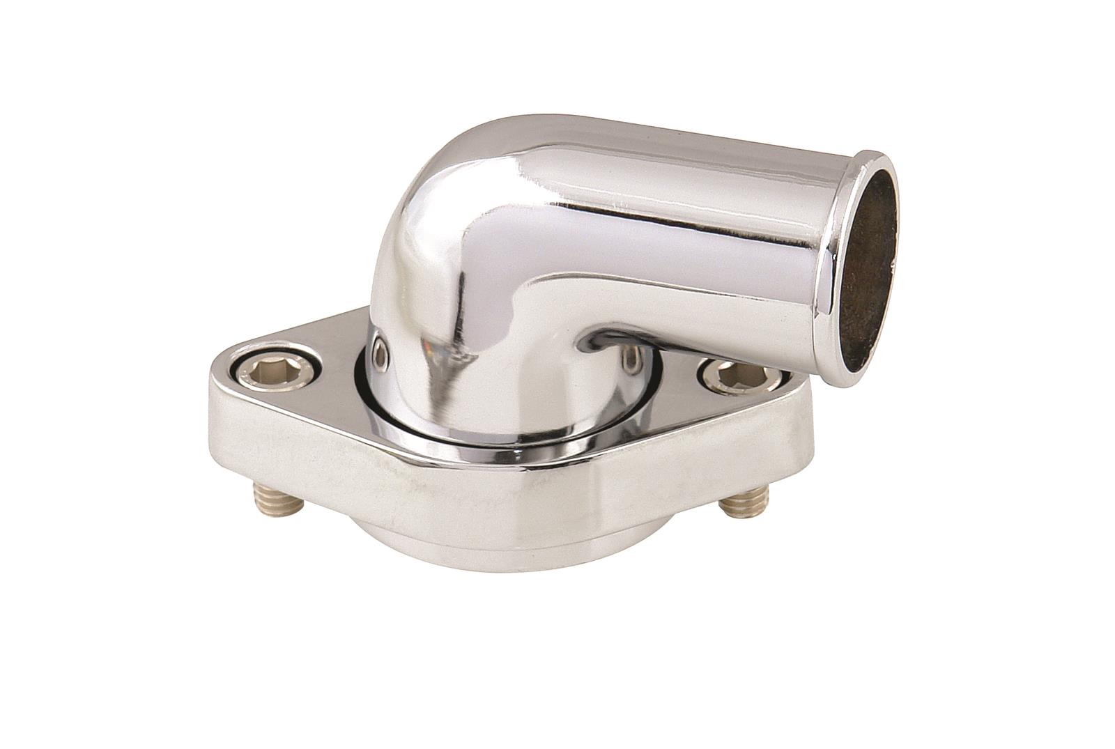 Mr. Gasket Water Necks 9142G Neck, Aluminum, Chrome Plated, O-Ring, 90 Degree, Chevy, Big/Small Block, Each