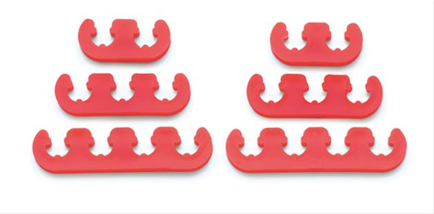 Mr. Gasket Competition Wire Separator Kits 9727 Ignition Loom/Separator, Competition, Plastic/Red, 7-8mm, Kit