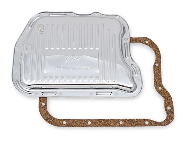 Mr. Gasket Automatic Transmission Oil Pans 9745CMRG Pan, Stock Capacity, Steel, Chrome, Finned, Chrysler, Torqueflite 727, Each thumbnail 3