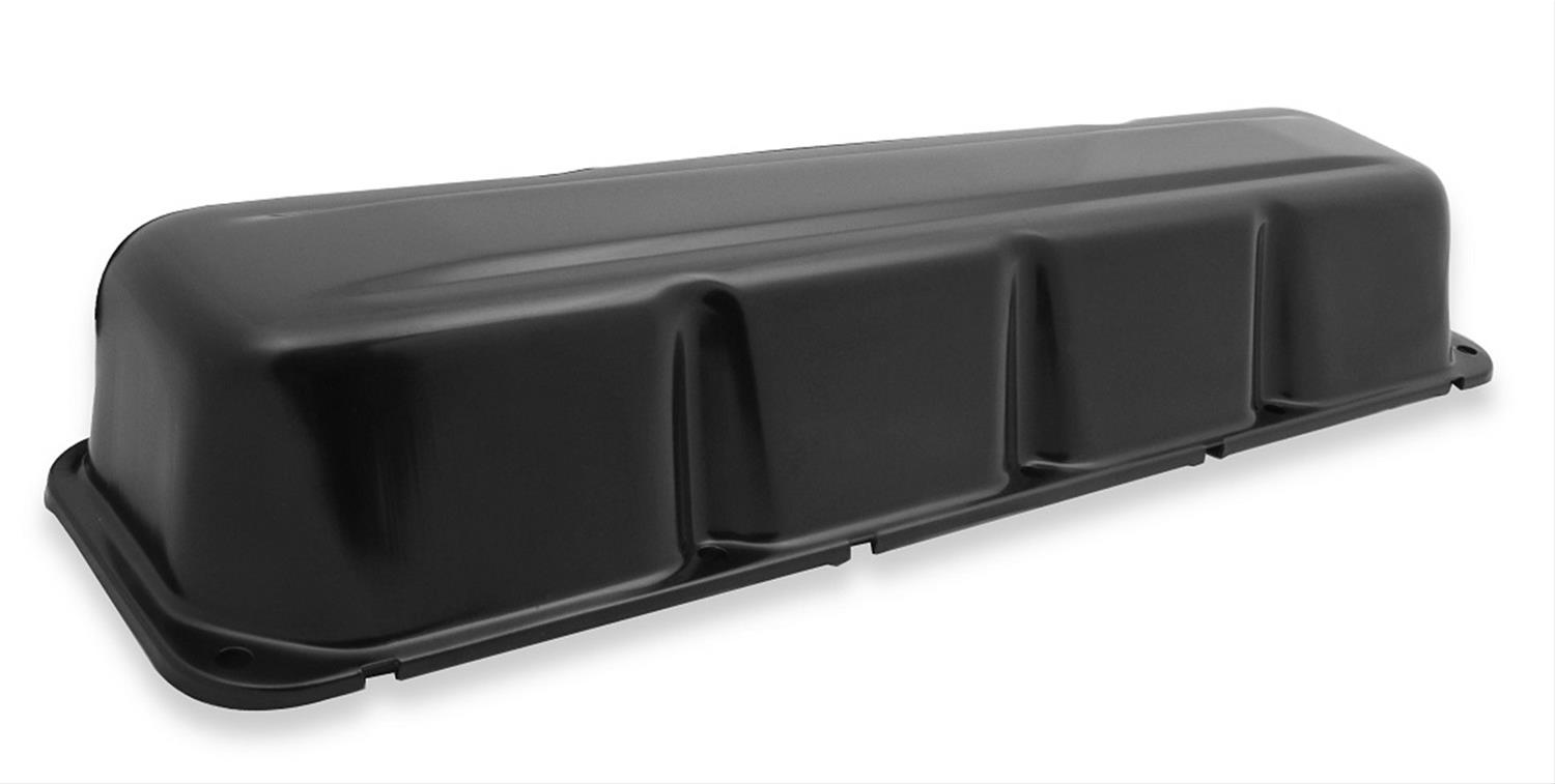 Mr. Gasket Valve Covers 9830BMRG Covers, Steel, Black, Plain, AMC, Pair thumbnail 4
