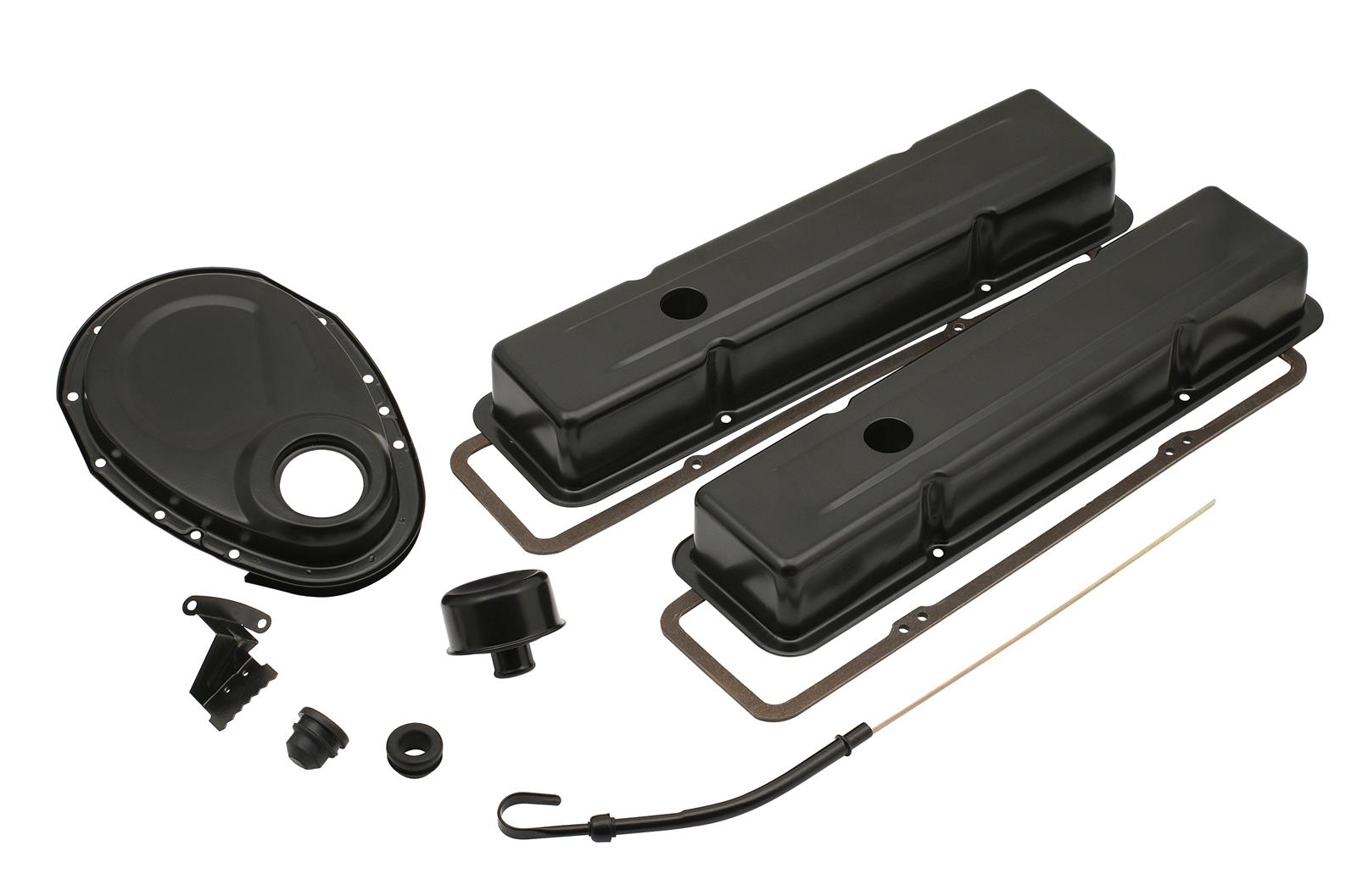 Mr. Gasket Engine Dress-Up Kits 9834BP KIT, DRESS-UP SB CHEV FLAT BLK