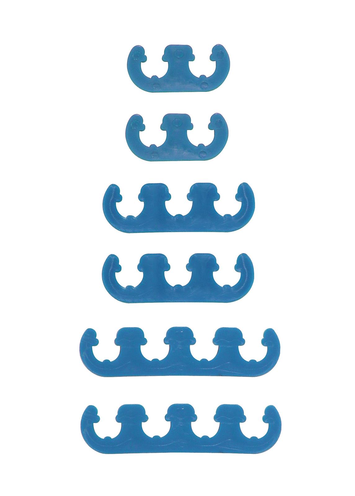 Mr. Gasket Competition Wire Separator Kits 9877 Spark Plug Divider, Two 2-Wire/3-Wire/4-Wire Separators, Blue, Set of 6