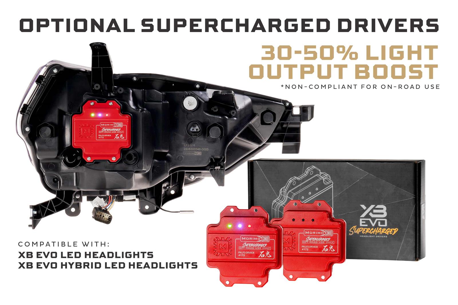 波動ライト　スーパーレイPro Morimoto LF2-531 Morimoto XB Evo LED Headlights | Summit Racing