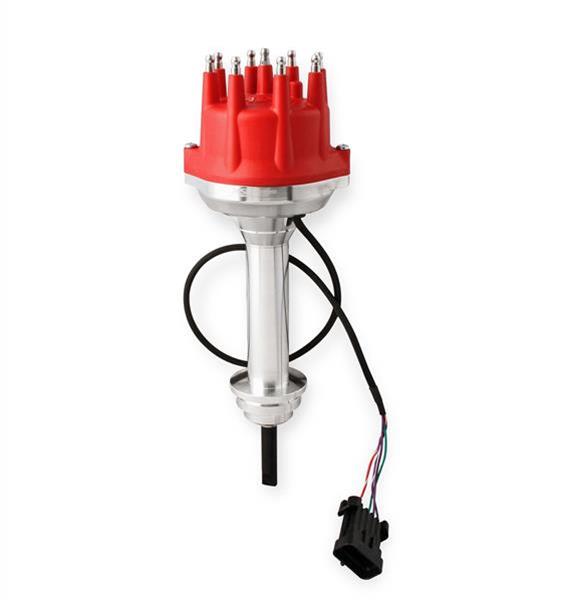 MSD Pro-Billet Dual Sync EFI Distributors 2386 Distributor, EFI, Hall Effect, Male/HEI, Standard Rotation, Red Cap, Billet Aluminum Housing, Chrysler, 383/400 Big Block, Each