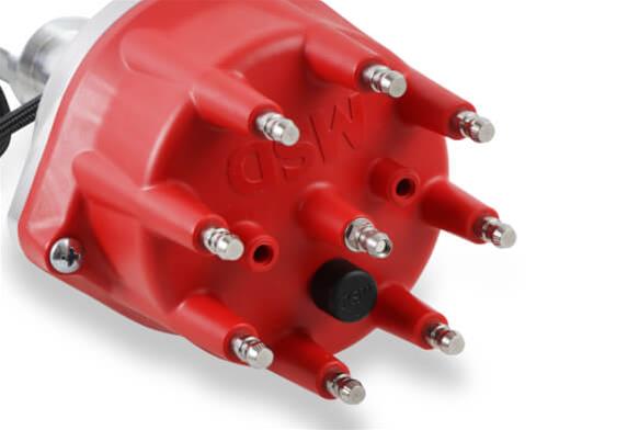 MSD Pro-Billet Dual Sync EFI Distributors 2387 Distributor, EFI, Hall Effect, Male HEI Cap, Melonized Gear, Billet Aluminum Housing, Red Cap, AMC, V8, Each thumbnail 9