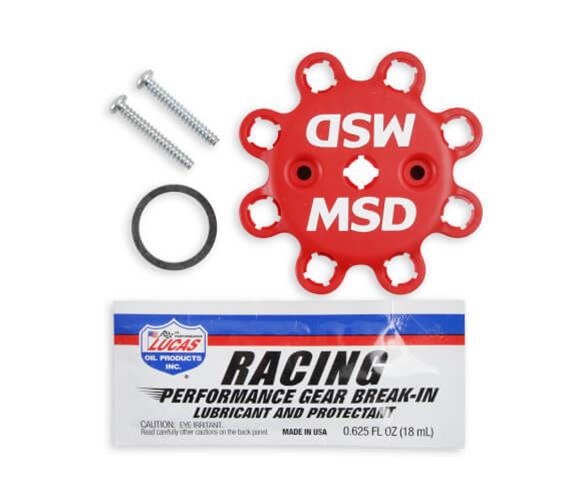 MSD Pro-Billet Dual Sync EFI Distributors 2387 Distributor, EFI, Hall Effect, Male HEI Cap, Melonized Gear, Billet Aluminum Housing, Red Cap, AMC, V8, Each thumbnail 3