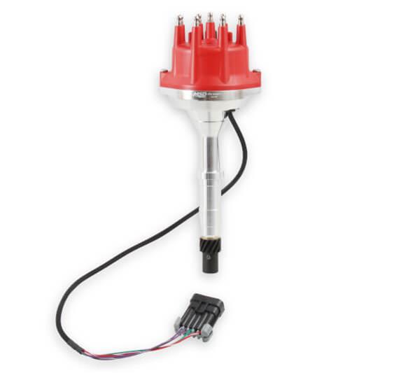 MSD Pro-Billet Dual Sync EFI Distributors 2387 Distributor, EFI, Hall Effect, Male HEI Cap, Melonized Gear, Billet Aluminum Housing, Red Cap, AMC, V8, Each