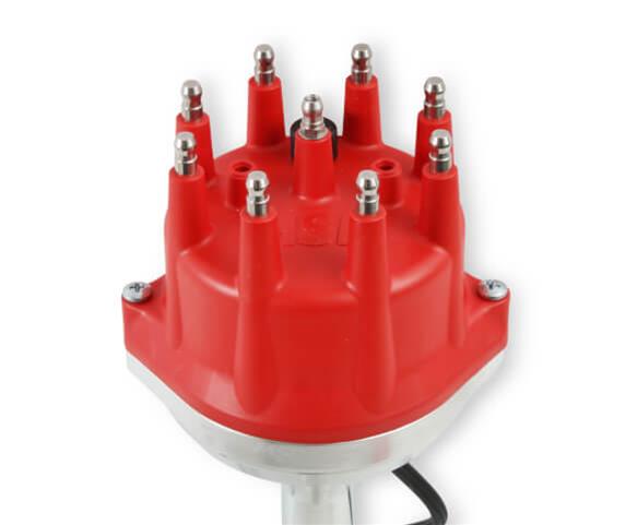 MSD Pro-Billet Dual Sync EFI Distributors 2387 Distributor, EFI, Hall Effect, Male HEI Cap, Melonized Gear, Billet Aluminum Housing, Red Cap, AMC, V8, Each thumbnail 4