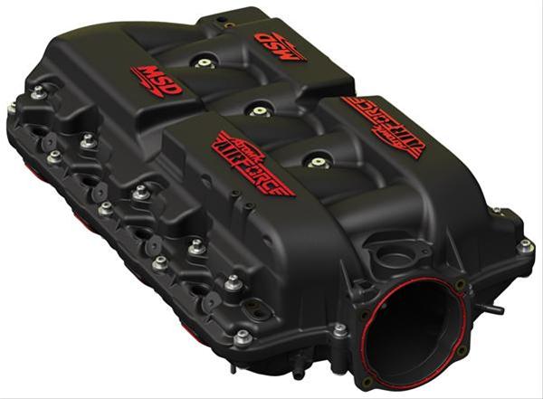 MSD Atomic AirForce Intake Manifolds for 2016-2021 CAMARO, 2014-2019 CORVETTE - 2700 Manifold, AirForce, 103mm, 2-Piece, Polymer, Black, Red Letters, Chevy LT1, Each