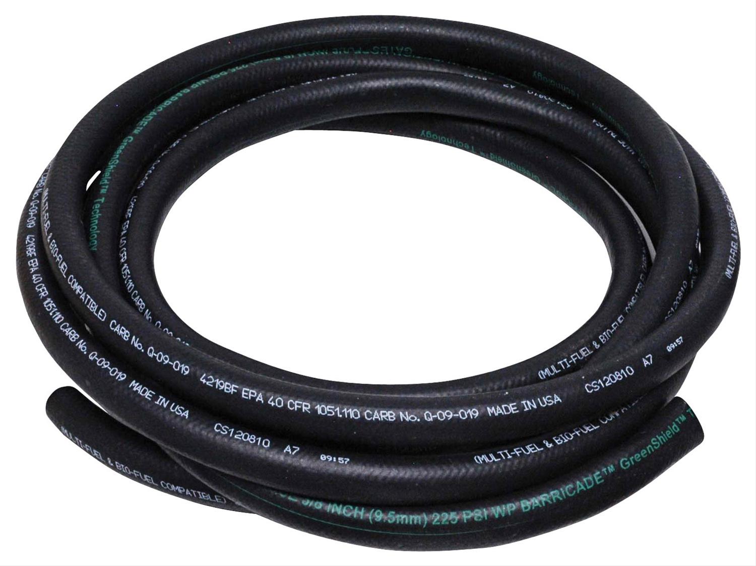 MSD Fuel Hoses 2927 Hose, 3/8 in. Size, Rubber, Black, 15 ft. Length, Atomic EFI, Each