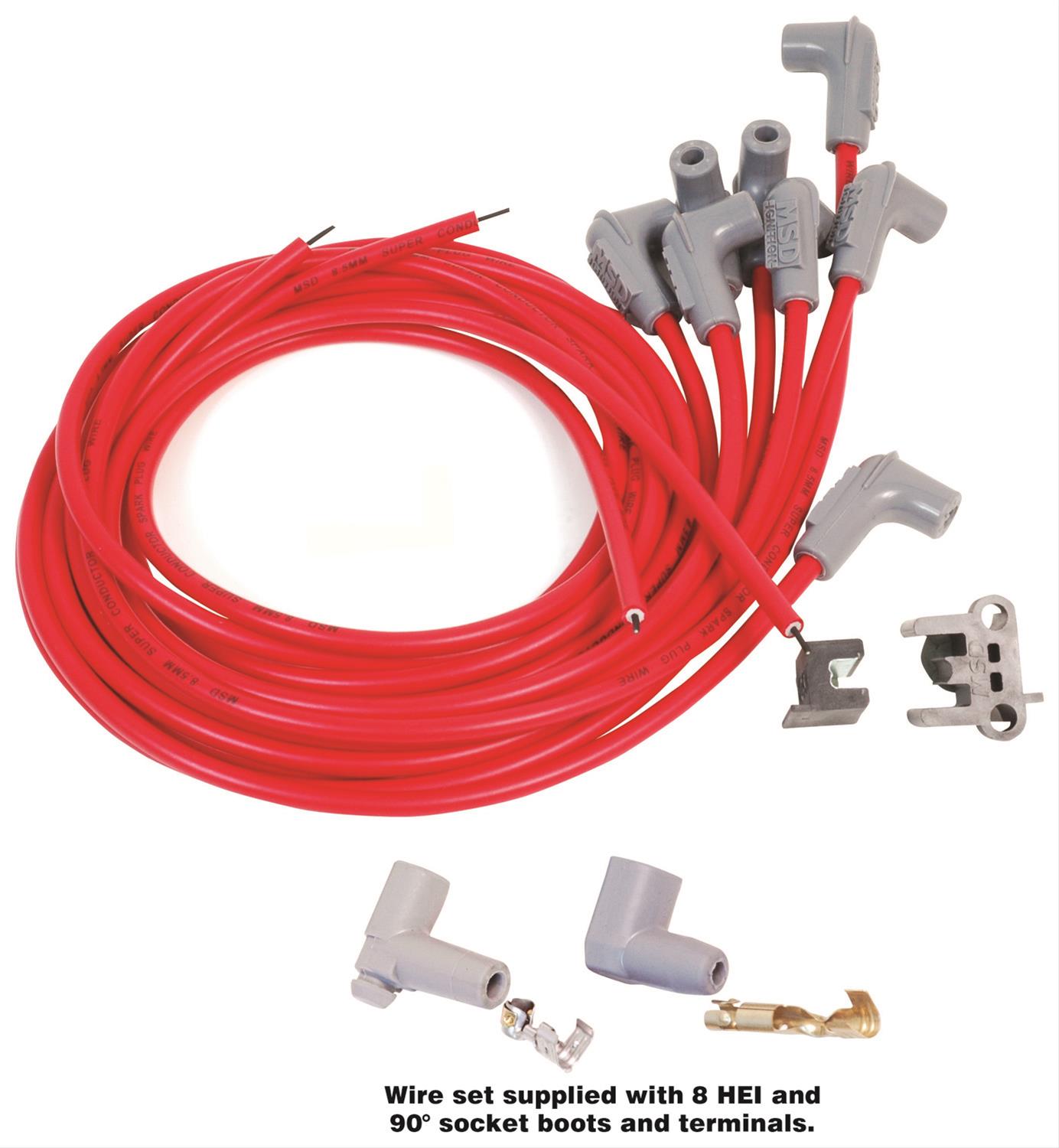 2500-79233 Autopart International Red Premium Spark Plug Wire Set