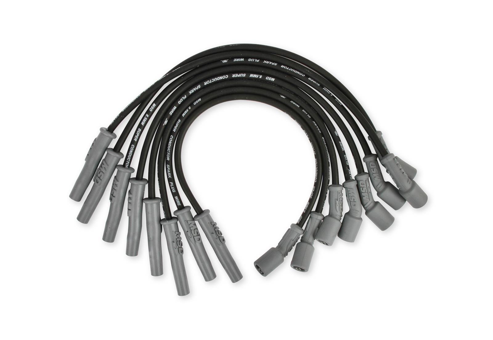 MSD 8.5mm Super Conductor Spark Plug Wire Sets 31633 Wires, Conductor, Spiral Core, 8.5mm, Black, Ford, F-150/Raptor, 6.2L, Set thumbnail 4