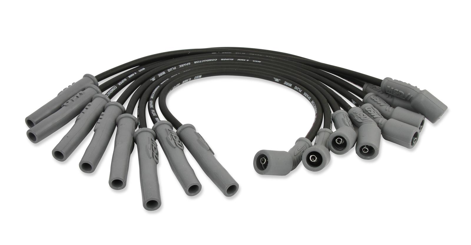 MSD 8.5mm Super Conductor Spark Plug Wire Sets 31633 Wires, Conductor, Spiral Core, 8.5mm, Black, Ford, F-150/Raptor, 6.2L, Set thumbnail 8