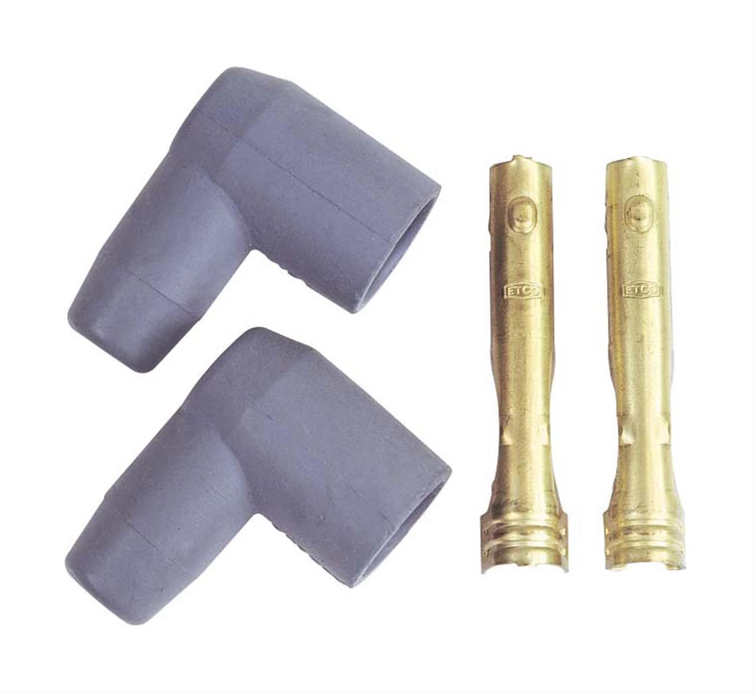 MSD Replacement Boots 3321 Spark Plug and Terminals, Gray, Socket, 90 Degree Boots, 8.0-8.5mm, Pair