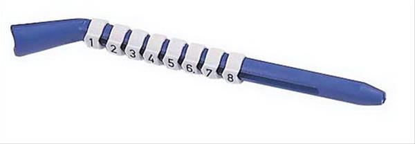 MSD Cylinder Markers 3414 Wire Markers, Spark Plug, Plastic, White/Black, 8.5mm, Set of 8 thumbnail 3