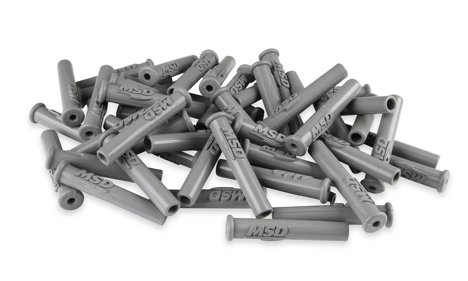 MSD Replacement Boots 34564 Spark Plug Straight, Gray Silicone, Set of 50 thumbnail 2