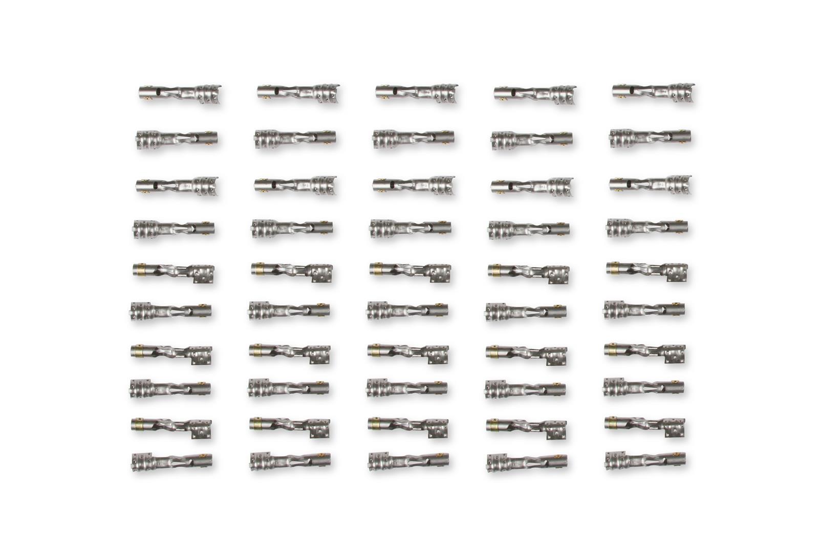 MSD Replacement Spark Plug Wire Terminals 34604 Components, Terminals, Female, Multi-angle, 8.5mm, Set of 50