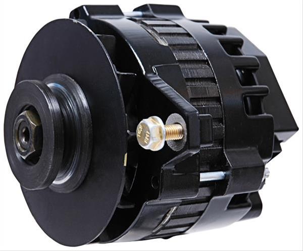 MSD Dynaforce Alternators 5321MSD Alternator, Dynaforce, GM CS130, 12 V, 120 amps, V-belt Pulley, Black Powdercoat, Center Offset, Internal Regulator, Chevy, Each thumbnail 4