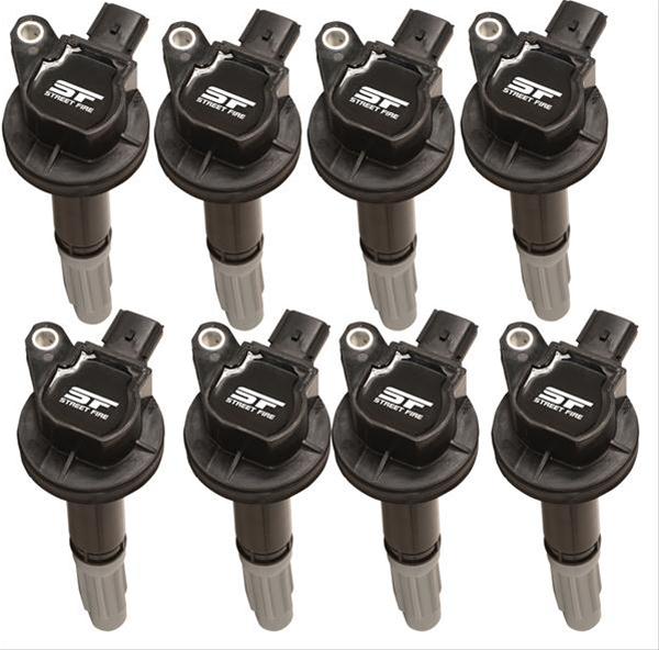 MSD Street Fire Coils 55158 Ignition Coil, Fire, Coil Pack, Black, Ford, V8, Set of 8