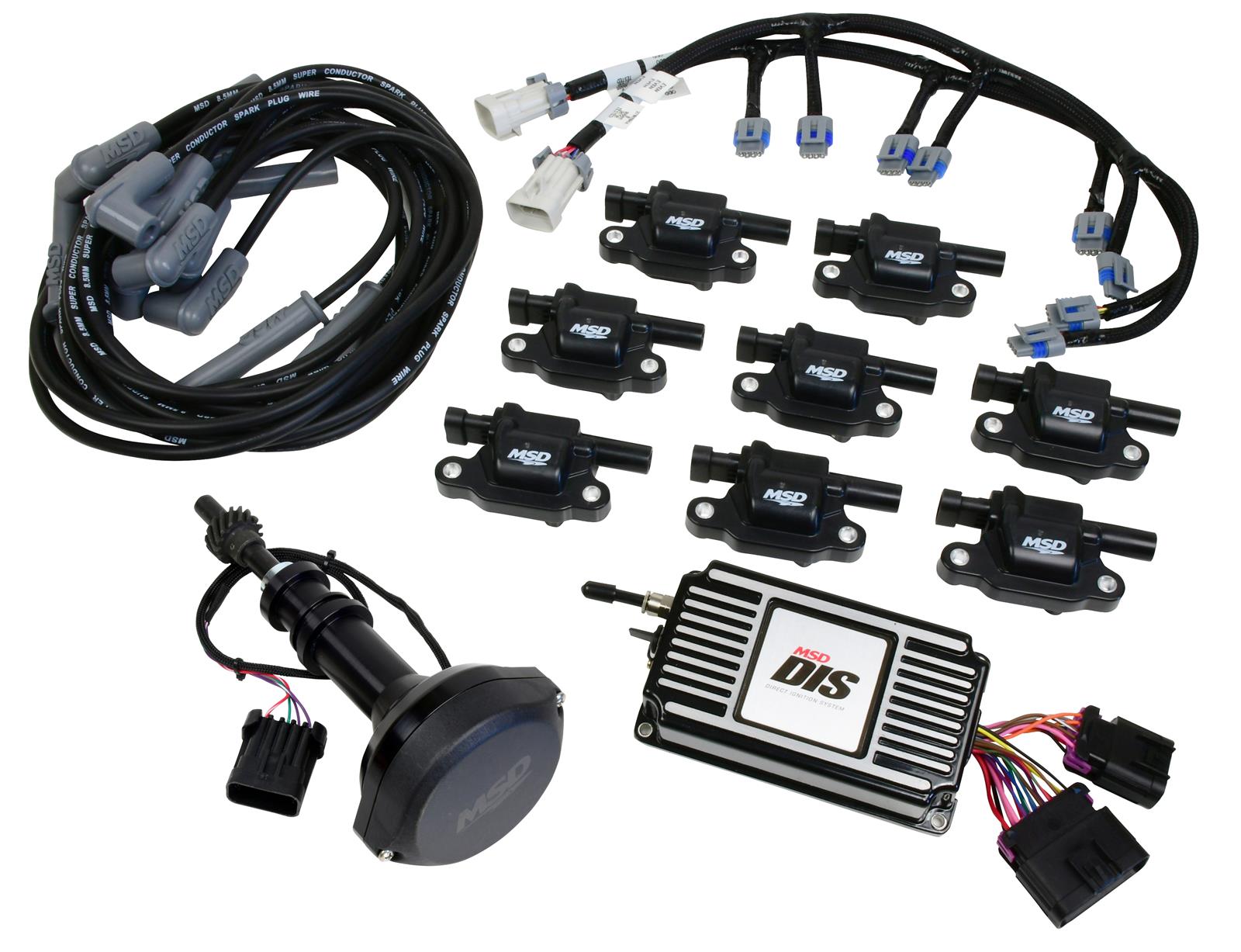 MSD Direct Ignition Systems 601533 System, DIS, Black, Cam Sync, Coils, Box, Ford 351W, Kit thumbnail 2