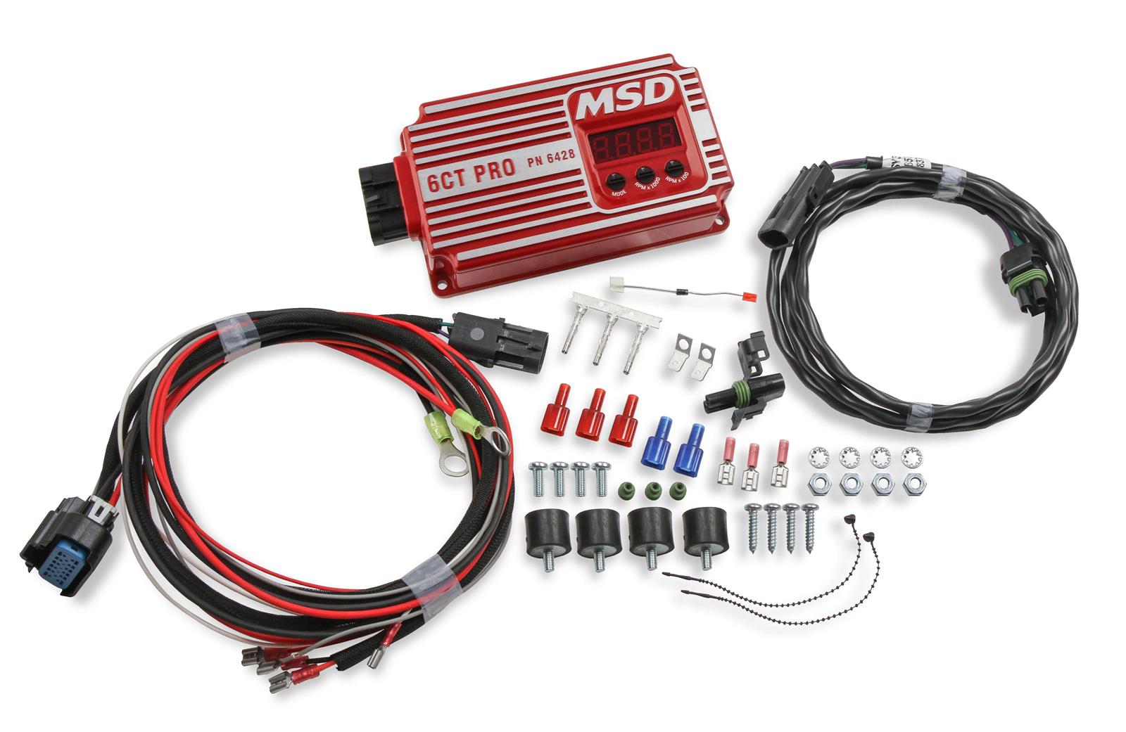 MSD Digital 6CT Ignition Controllers 6428 Box, 6CT, Circle Track, Capacitive Discharge, Adjustable Rev Limiter, Start Retard, Red, Universal, Electronic, Each thumbnail 3