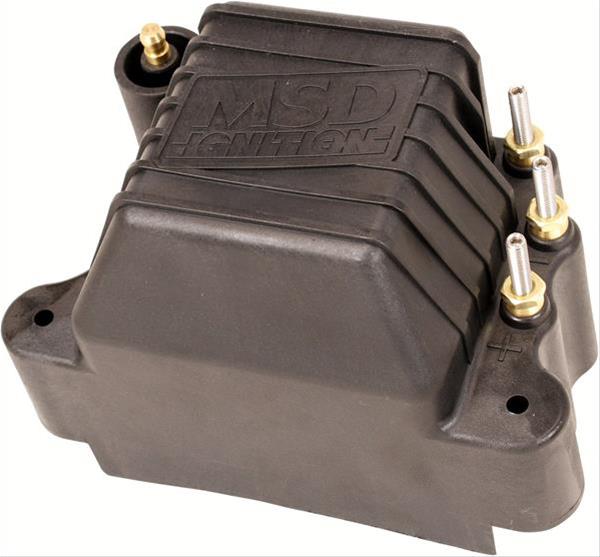 MSD Pro Mag 44 Ignition Coils 81423 Coils, 44, Magneto Style, Epoxy, Male/HEI, Square, Black, 45,000 V, Each