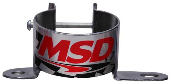 MSD 8213 Canister-Style Chrome Steel Horizontal Coil Mounting Bracket Universal