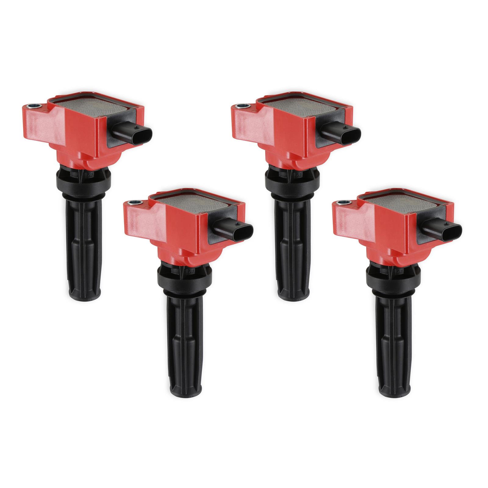 MSD Ford Eco-Boost Coils 825964 Ignition Coils, Eco-Boost, Coil Pack, Red, Ford, Set of 4
