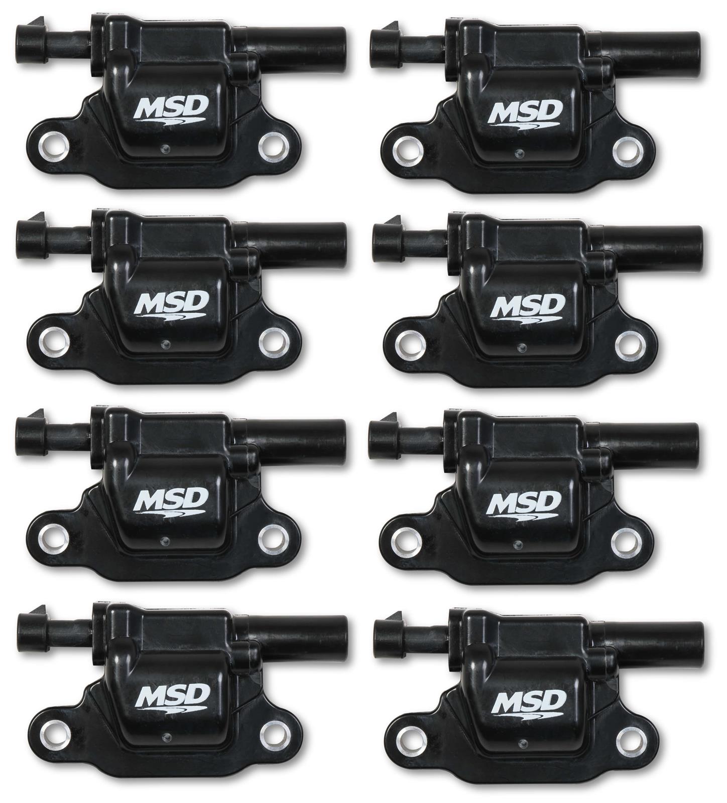 MSD Blaster OEM Replacement Coils 826683 Ignition Coil, OEM, Coil Pack, Epoxy, Female/Socket, Black, Square, Cadillac, Chevrolet, GMC, Set of 8 thumbnail 2