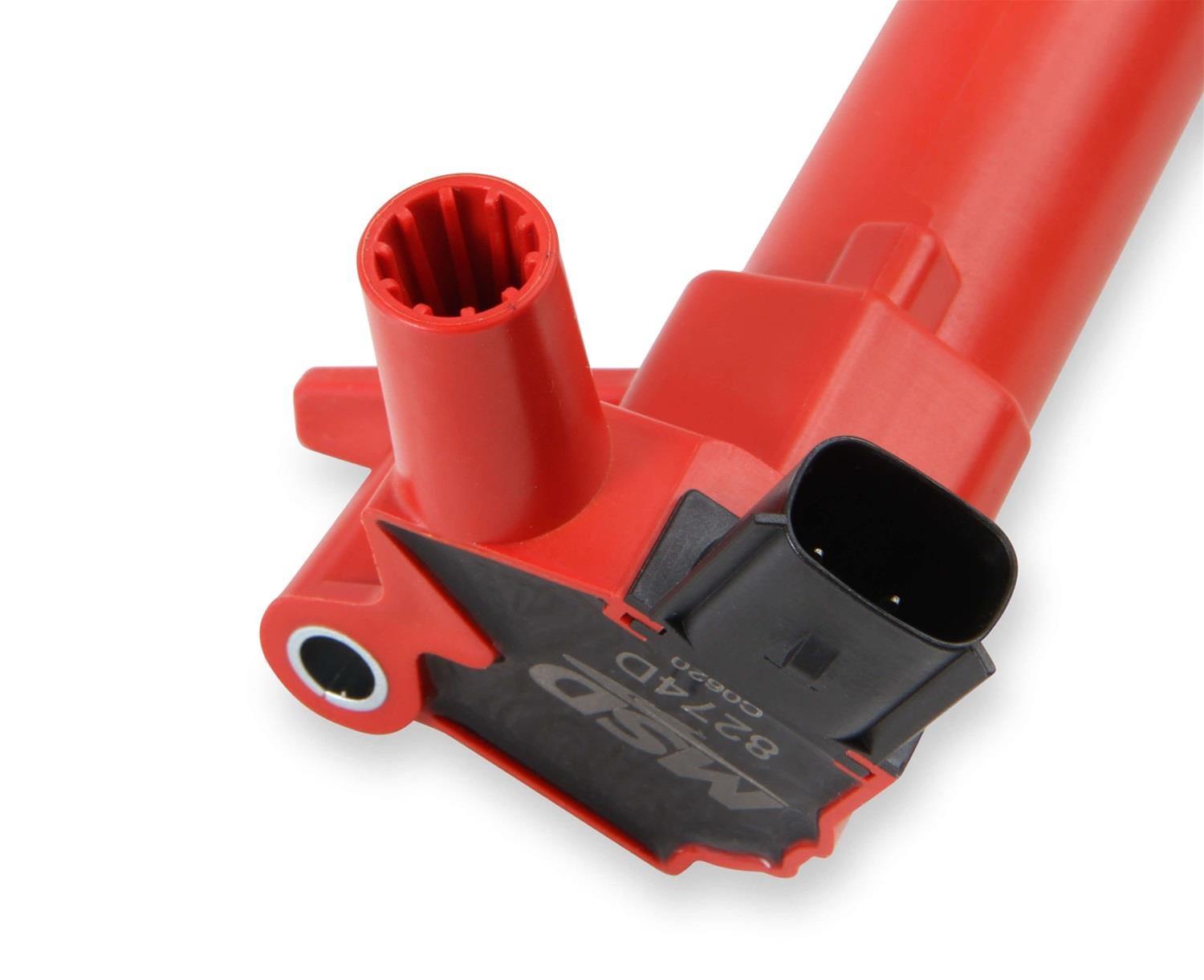 MSD Blaster OEM Replacement Coils 8274D Ignition Coils, Replacement, Driver Side, Red, Ford, 6.2L, Each thumbnail 4