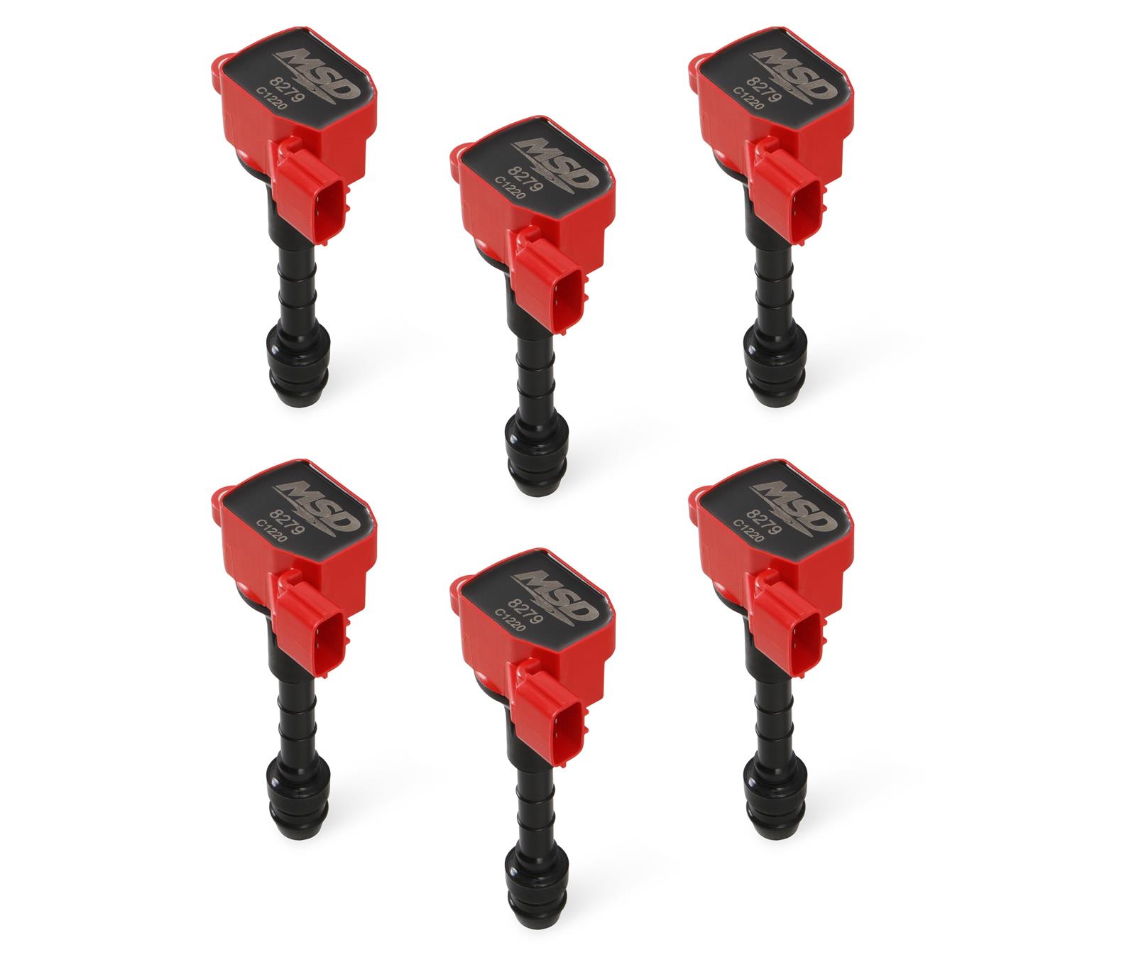 MSD Blaster OEM Replacement Coils 82796 Ignition Coils, Blaster, Coil Pack, Epoxy, Red, Infiniti, Nissan, Set of 6 thumbnail 3