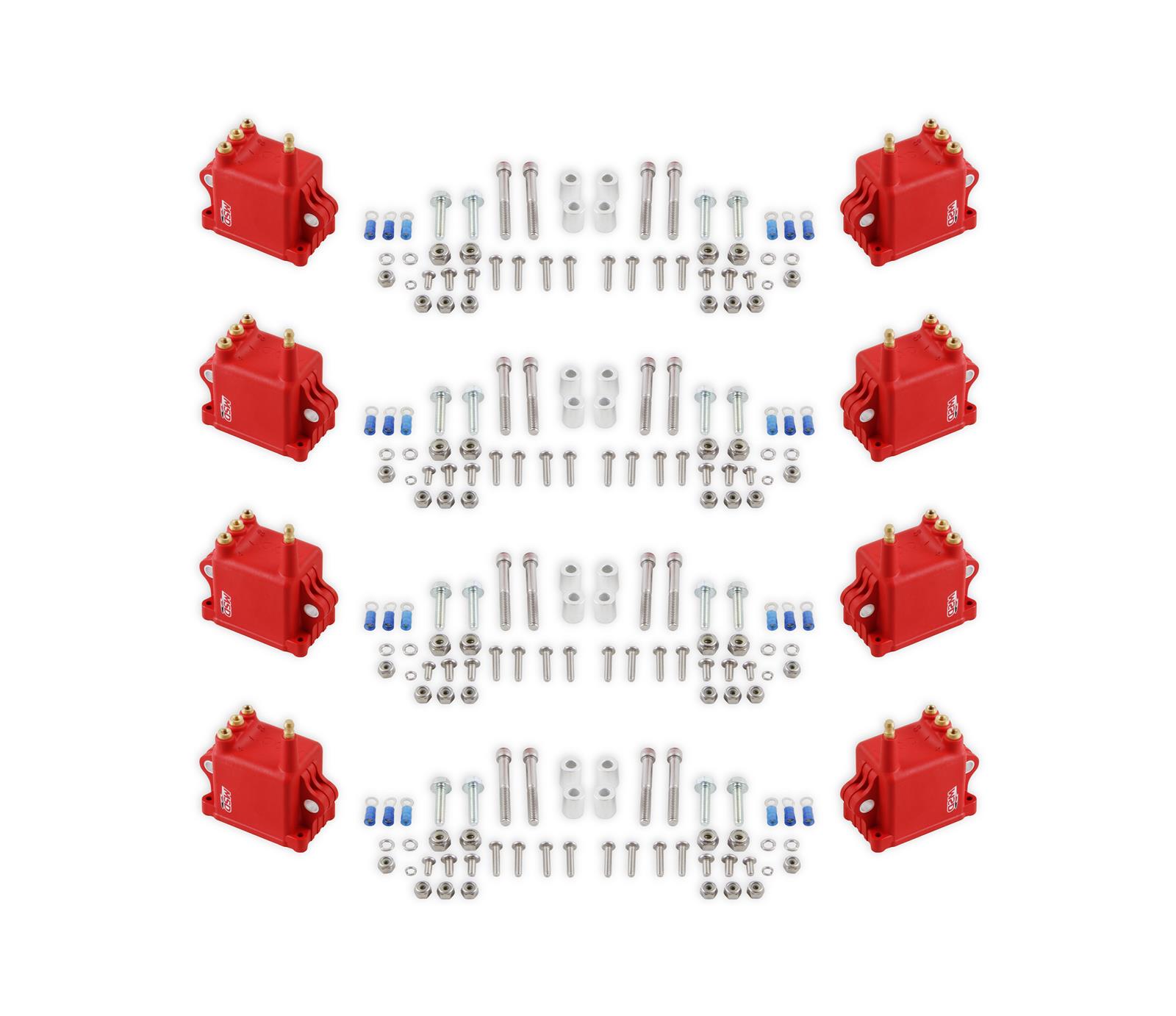 MSD Pro 600 CDI Ignition High-Output Coils 82808 Coils, High-Output, Coil Pack Style, Male/HEI, 50,000 V, Rectangular, Red, Set of 8 thumbnail 3