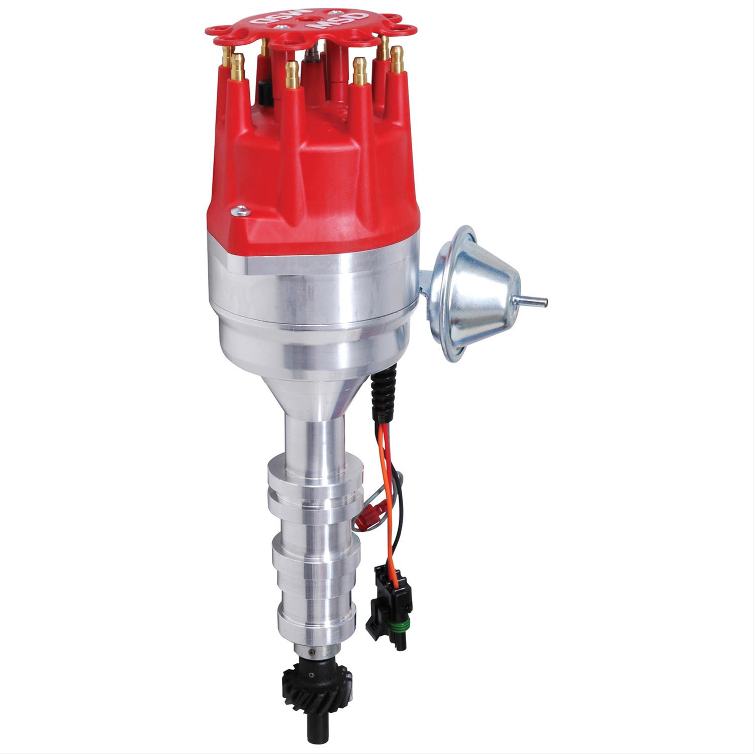 MSD Pro-Billet Ready-to-Run Distributors 8383 Distributor, Ready-to-Run, Magnetic Pickup, Vacuum Advance, Ford, 239, 256, 272, 292, 312, Each