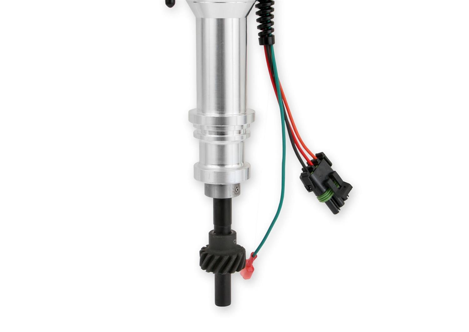 MSD Digital E-Curve Pro Billet Distributors 85031 Distributors, Billet, Magnetic Trigger, Male/HEI, Electronic and Vacuum Advance, Red Cap, Ford, Small Block Windsor, 289/302, Each thumbnail 4