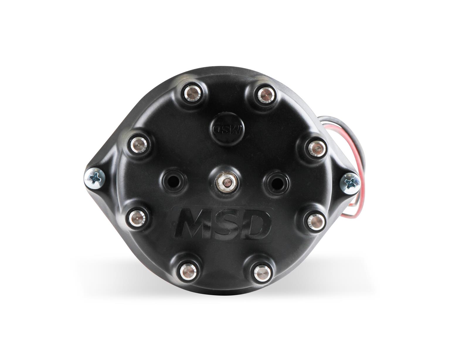MSD Pro-Billet Distributors 857731 Distributor, Pro-Billet, Magnetic Pickup, Mechanical Advance, Male HEI Small Cap, Billet Aluminum, Black Anodized Body, Black Cap, Ford, V8, Each thumbnail 5