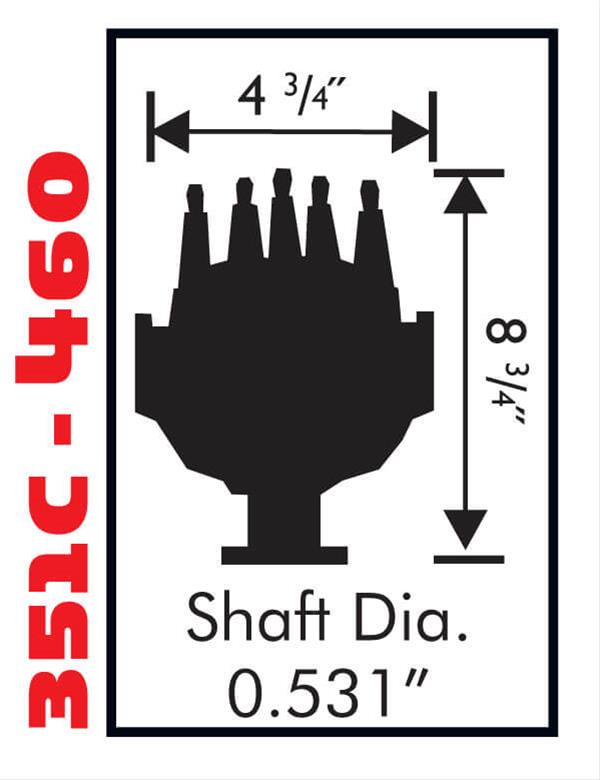 MSD Pro-Billet Distributors 8577 Distributor, Pro-Billet, Magnetic Trigger, Mechanical Advance, Ford, Big Block, Cleveland, Modified, Each thumbnail 2