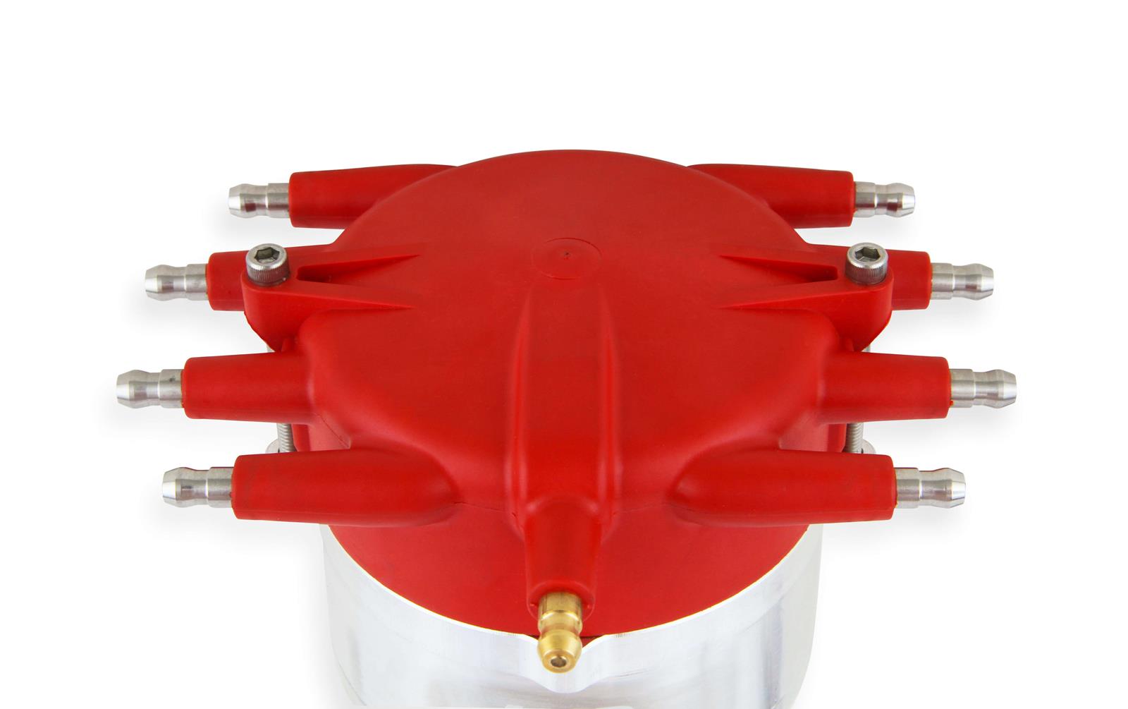MSD Pro-Billet Flat-Top Distributors 85804 Distributors, Flat-Top, Magnetic, Male/HEI, Mechanical Advance, Steel Gear, Red Cap, Ford, 351C, 429, 460, Each thumbnail 6