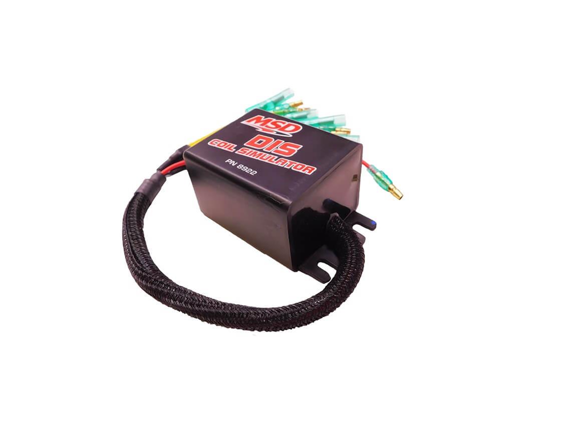 MSD DIS Coil Simulators 8922 Tachometer Adapters, Simulator, Compact Design, Plastic Housing, Black, Pre-Terminated Ends, Bullet Connectors, for DIS-4 Plus Systems, Each thumbnail 2