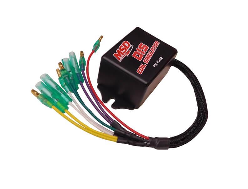 MSD DIS Coil Simulators 8922 Tachometer Adapters, Simulator, Compact Design, Plastic Housing, Black, Pre-Terminated Ends, Bullet Connectors, for DIS-4 Plus Systems, Each thumbnail 3