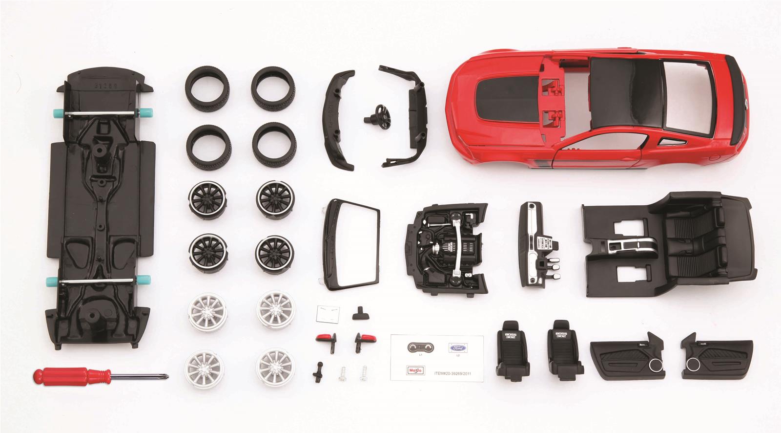 2012 Ford Mustang Boss 302 - Orange - 1/24 Scale Diecast Model by Mais