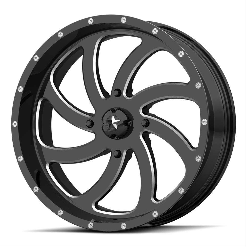 MSA Wheels M36-018756M MSA Wheels M36 Switch Milled Black Wheels
