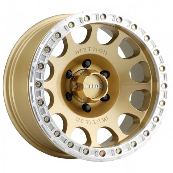 Method Race Wheels MR105 V3 Gold Wheel with Aluminum (17 x 9. inches /6 x 5 mm, -38 mm Offset)