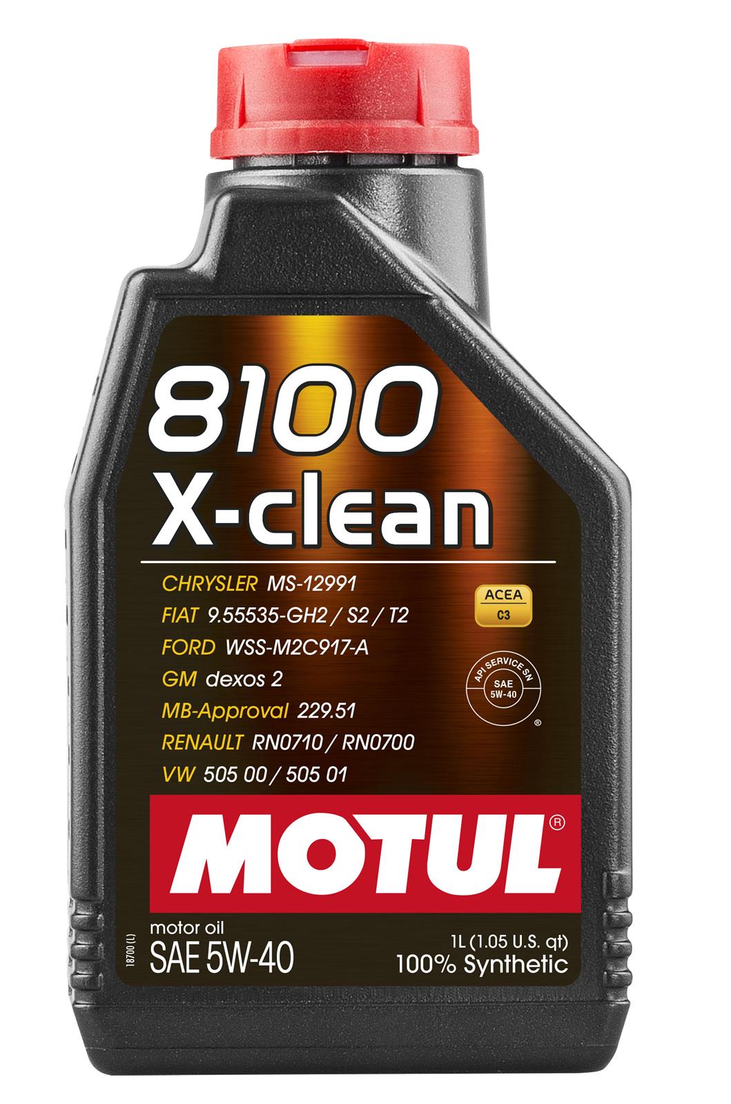 MOTUL 102786 Motul 8100 X-Clean Motor Oil | Summit Racing