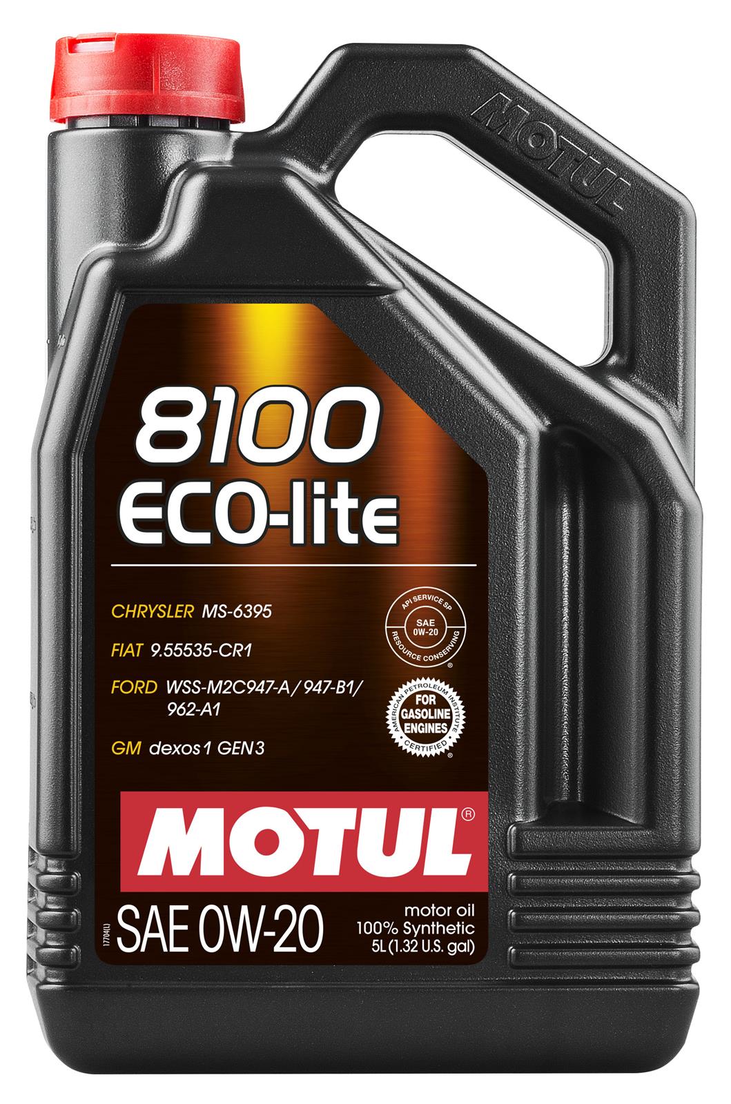 MOTUL 108536 Motul 8100 Eco-Lite Motor Oil | Summit Racing