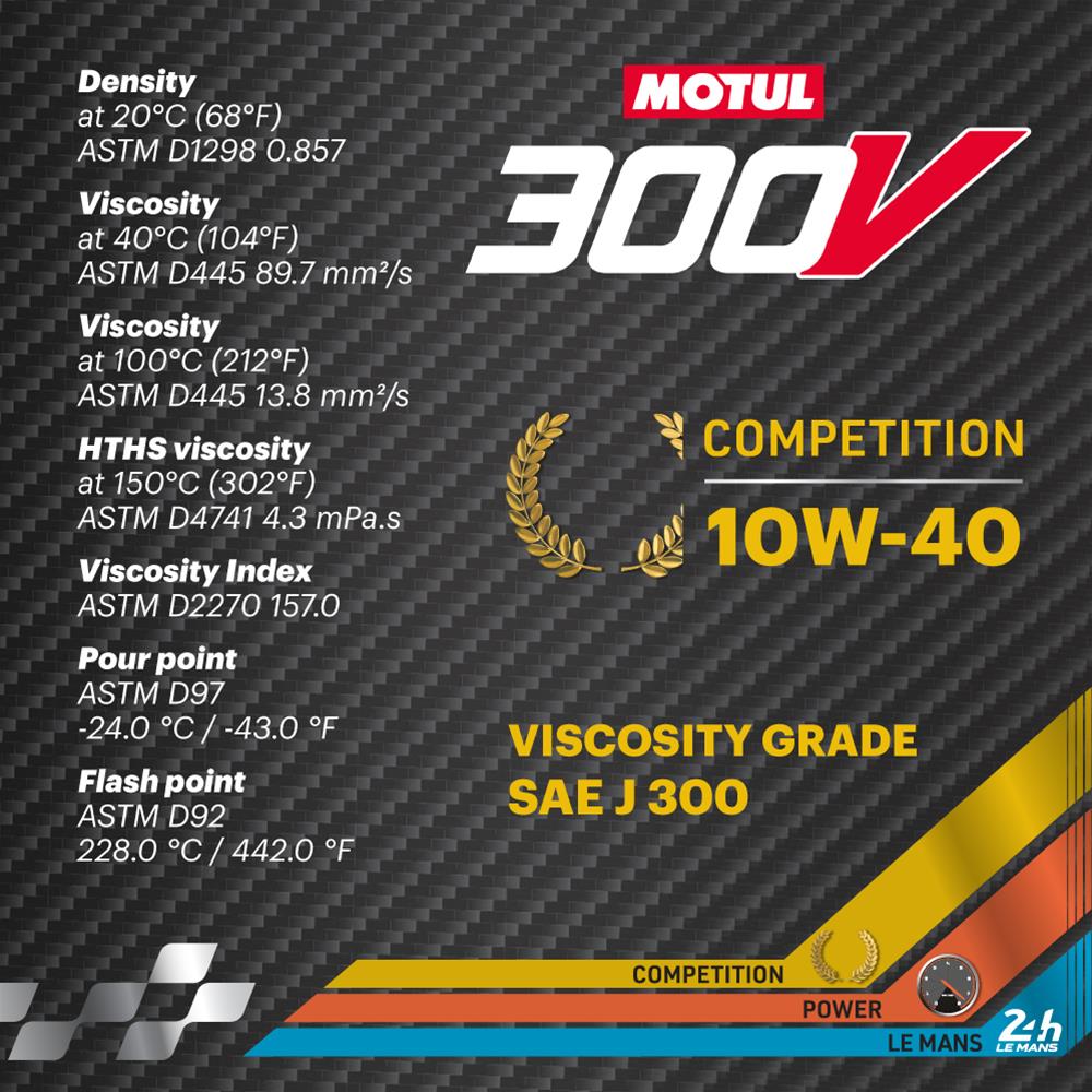 MOTUL 110821-10 Motul 300V Synthetic Competition Motor Oil