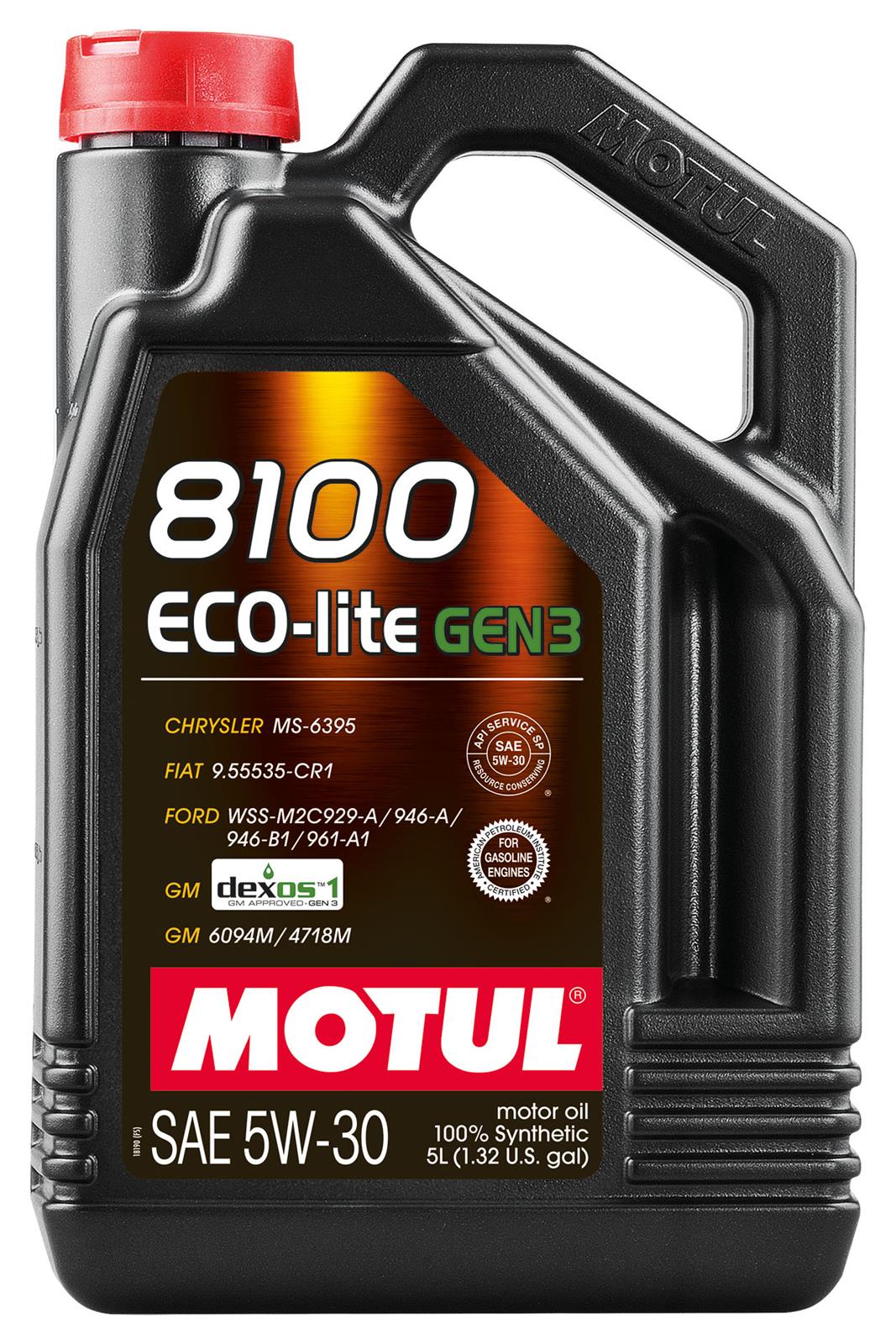 MOTUL 111362 Motul 8100 Eco-Lite Motor Oil | Summit Racing