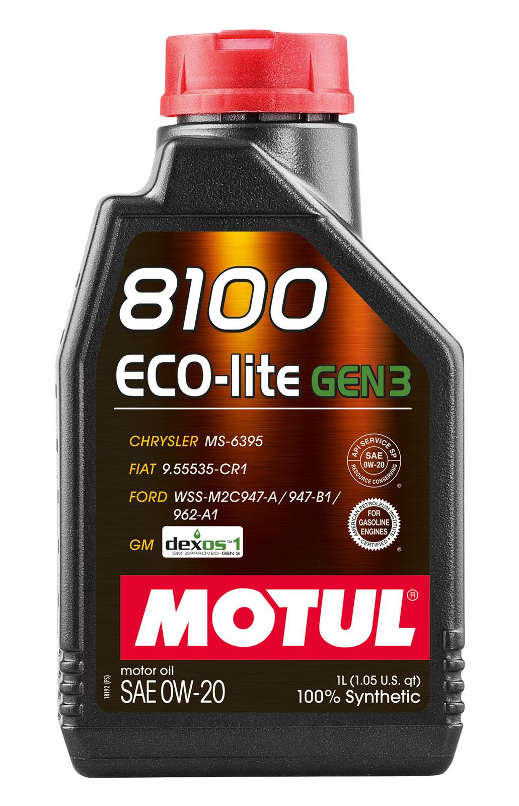 MOTUL 111363 Motul 8100 Eco-Lite Motor Oil | Summit Racing