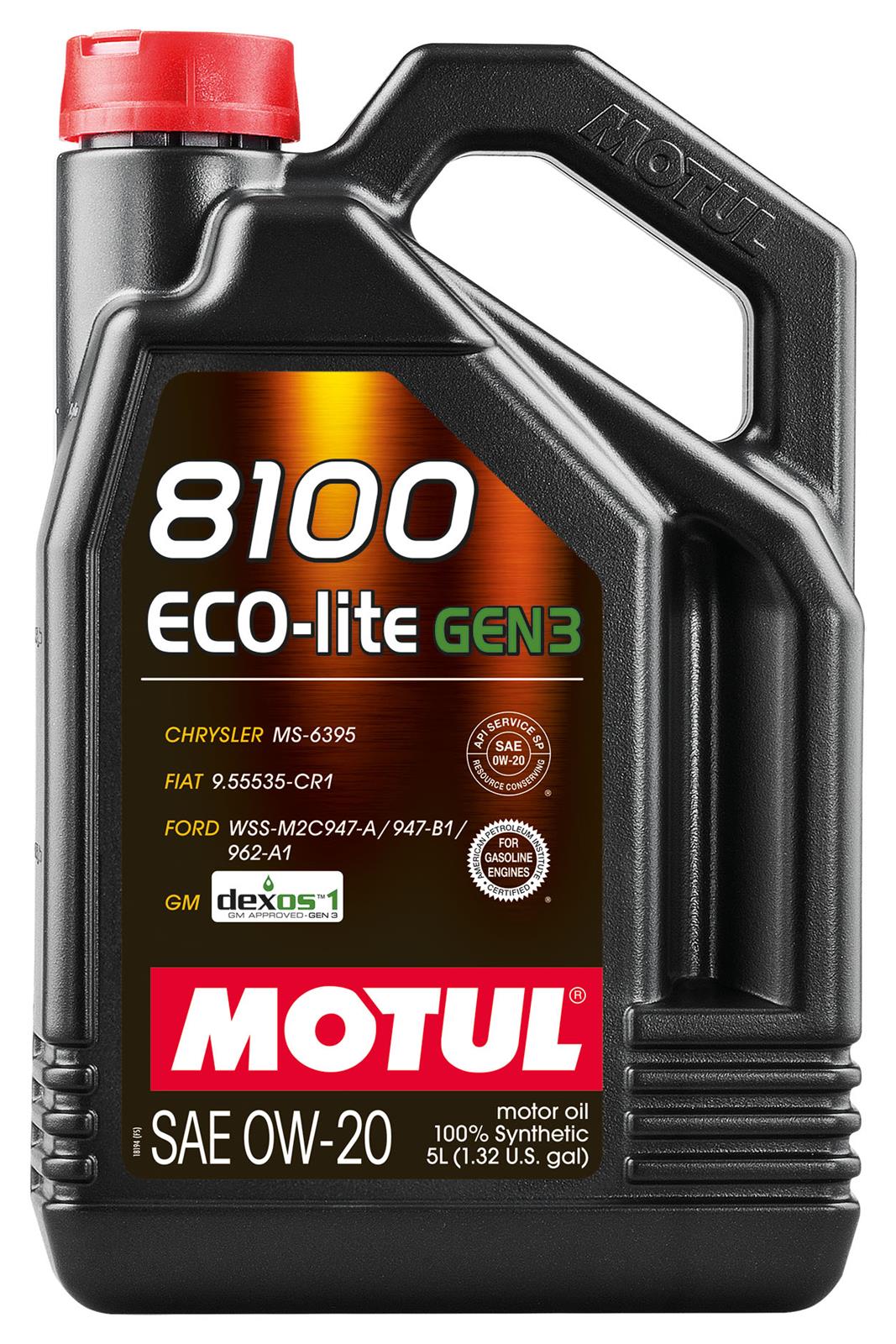 MOTUL 111364 Motul 8100 Eco-Lite Motor Oil | Summit Racing