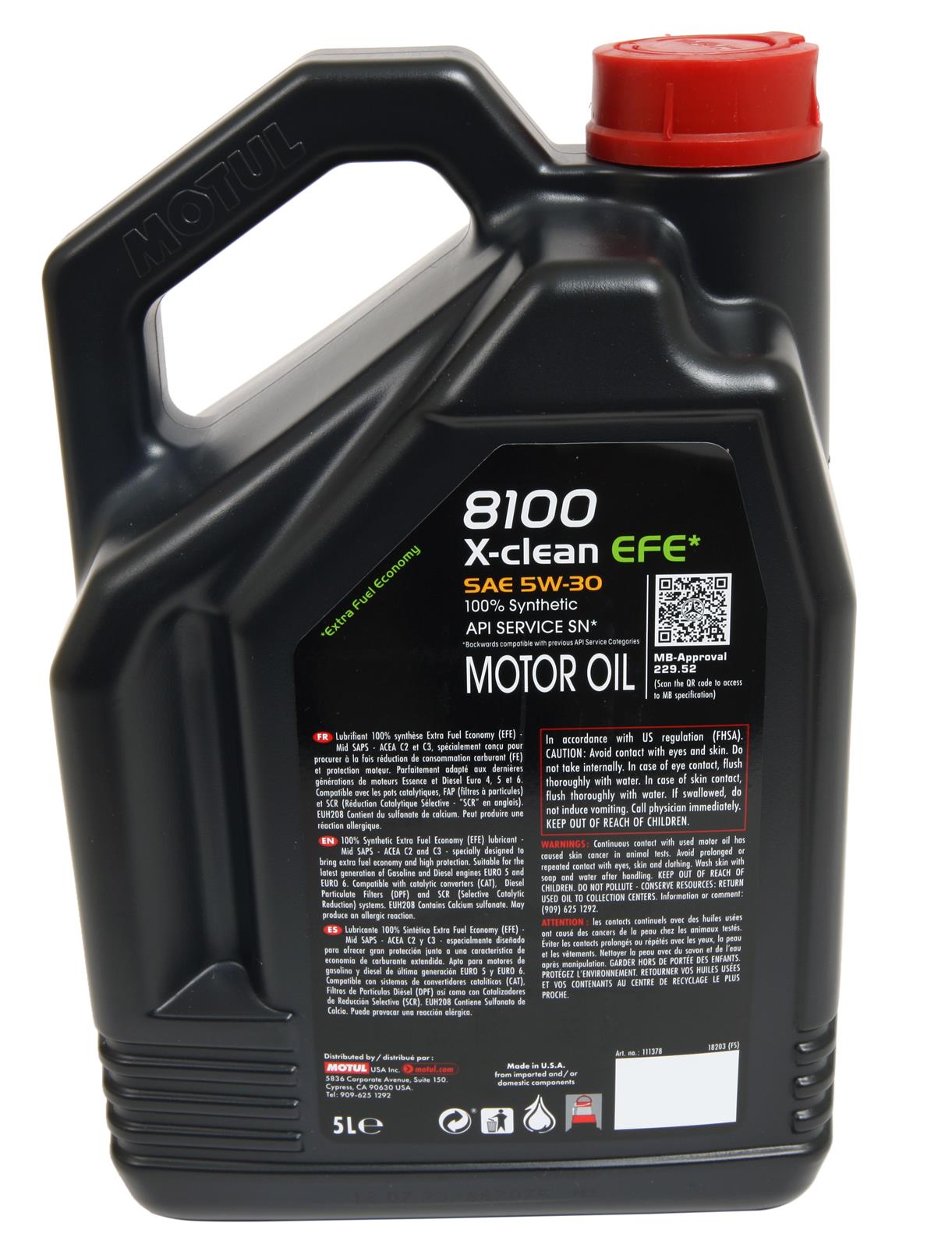 Motul 8100 X-CLEAN+ 5W-30 6L Oil & Mann Filter Change Kit For VW SportWagen TDI