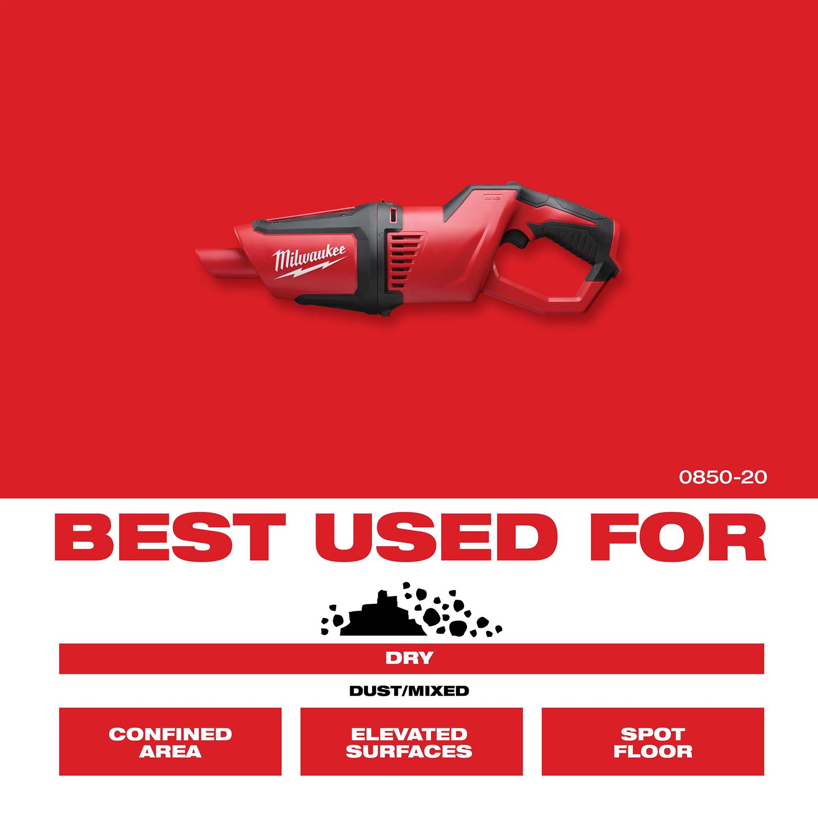 Milwaukee Tool 085020 Milwaukee M12 Compact Vacuum Cleaners Summit